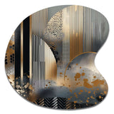 Shapes And Lines Abstract Marble IV - Asymmetric Metal Wall Art