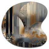 Shapes And Lines Abstract Marble IV - Asymmetric Metal Wall Art