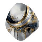 Shapes And Lines Abstract Marble V - Asymmetric Metal Wall Art