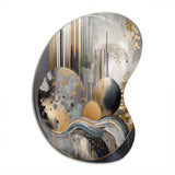 Soft Colors Marble Abstract I - Asymmetric Metal Wall Art