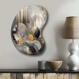 Soft Colors Marble Abstract I - Asymmetric Metal Wall Art