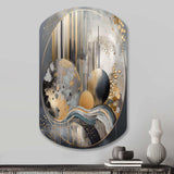 Soft Colors Marble Abstract I - Asymmetric Metal Wall Art