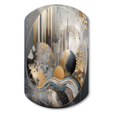 Soft Colors Marble Abstract I - Asymmetric Metal Wall Art