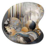 Soft Colors Marble Abstract I - Asymmetric Metal Wall Art