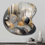 Soft Colors Marble Abstract I - Asymmetric Metal Wall Art