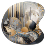 Soft Colors Marble Abstract I - Asymmetric Metal Wall Art