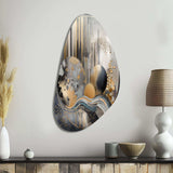 Soft Colors Marble Abstract I - Asymmetric Metal Wall Art