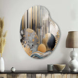 Soft Colors Marble Abstract I - Asymmetric Metal Wall Art