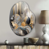 Soft Colors Marble Abstract I - Asymmetric Metal Wall Art