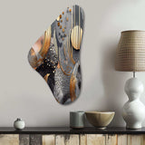 Soft Colors Marble Abstract III - Asymmetric Metal Wall Art