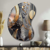 Soft Colors Marble Abstract III - Asymmetric Metal Wall Art