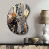 Soft Colors Marble Abstract III - Asymmetric Metal Wall Art