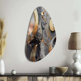 Soft Colors Marble Abstract III - Asymmetric Metal Wall Art