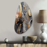 Soft Colors Marble Abstract III - Asymmetric Metal Wall Art