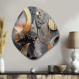 Soft Colors Marble Abstract III - Asymmetric Metal Wall Art