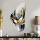 Soft Colors Marble Abstract IV - Asymmetric Metal Wall Art