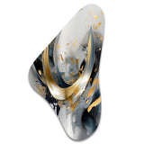 Soft Colors Marble Abstract IV - Asymmetric Metal Wall Art