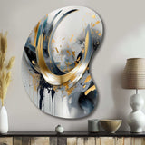 Soft Colors Marble Abstract IV - Asymmetric Metal Wall Art