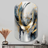 Soft Colors Marble Abstract IV - Asymmetric Metal Wall Art