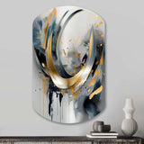 Soft Colors Marble Abstract IV - Asymmetric Metal Wall Art