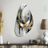 Soft Colors Marble Abstract IV - Asymmetric Metal Wall Art