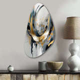 Soft Colors Marble Abstract IV - Asymmetric Metal Wall Art