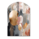 Soft Colors Shapes And Lines Marble I - Asymmetric Metal Wall Art