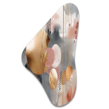 Soft Colors Shapes And Lines Marble I - Asymmetric Metal Wall Art