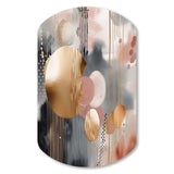 Soft Colors Shapes And Lines Marble I - Asymmetric Metal Wall Art