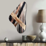 Metallic Stripes And Circles III - Asymmetric Metal Wall Art