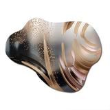 Gold And Pink Vibrant Swirls III - Asymmetric Metal Wall Art