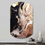 Ocean Waves Fluidity In Marble V - Asymmetric Metal Wall Art