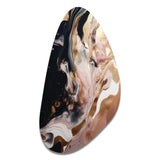 Ocean Waves Fluidity In Marble V - Asymmetric Metal Wall Art