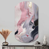 Solid Marble Paint Artwork II - Asymmetric Metal Wall Art