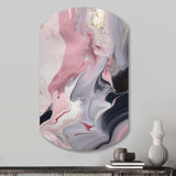 Solid Marble Paint Artwork II - Asymmetric Metal Wall Art