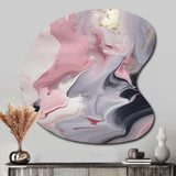 Solid Marble Paint Artwork II - Asymmetric Metal Wall Art