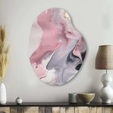 Solid Marble Paint Artwork II - Asymmetric Metal Wall Art