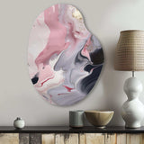 Solid Marble Paint Artwork II - Asymmetric Metal Wall Art