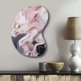 Solid Marble Paint Artwork III - Asymmetric Metal Wall Art