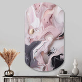 Solid Marble Paint Artwork III - Asymmetric Metal Wall Art