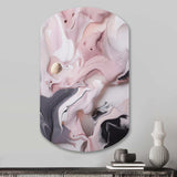 Solid Marble Paint Artwork III - Asymmetric Metal Wall Art