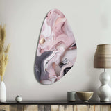 Solid Marble Paint Artwork III - Asymmetric Metal Wall Art