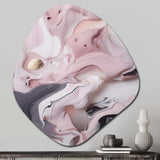 Solid Marble Paint Artwork III - Asymmetric Metal Wall Art