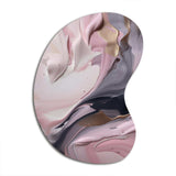 Solid Marble Paint Artwork V - Asymmetric Metal Wall Art