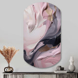 Solid Marble Paint Artwork V - Asymmetric Metal Wall Art