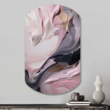 Solid Marble Paint Artwork V - Asymmetric Metal Wall Art