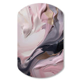 Solid Marble Paint Artwork V - Asymmetric Metal Wall Art