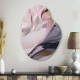 Solid Marble Paint Artwork V - Asymmetric Metal Wall Art