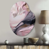 Solid Marble Paint Artwork V - Asymmetric Metal Wall Art