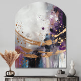 Bold Circles And Marble Fusion IV - Asymmetric Metal Wall Art